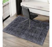 Highdi Tapis Chaise de Bureau Insonorisation, Tapis Chaise Gaming Antidérapant Facile à Nettoyer Géométrie Grise, Protection de Sols Durs, Bois de Sol, Carrelage pour Bureau (Anthracite,120x160cm)
