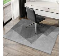Highdi Tapis Chaise de Bureau Insonorisation, Tapis Chaise Gaming Antidérapant Facile à Nettoyer Géométrie Grise, Protection de Sols Durs, Bois de Sol, Carrelage pour Bureau (Gris 1,100x150cm)
