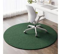 Highdi Tapis Chaise de Bureau, Ronde Tapis Chaise Gaming Antidérapant Facile à Nettoyer, Vert Protection de Sols Durs, Bois de Sol, Carrelage pour Bureau (Vert foncé,Diamètre 60cm)