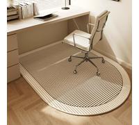 Highdi Tapis Chaise de Bureau, Semi-Circulaire Tapis Chaise Gaming Antidérapant Facile à Nettoyer, Protection de Sols Durs, Bois de Sol, Carrelage pour Bureau (Beige A,120x150cm)
