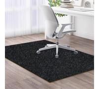 Highdi Tapis Chaise de Bureau, Tapis Chaise Gaming Antidérapant Facile à Nettoyer, Dessous TPE, Protection de Sols Durs, Bois de Sol, Carrelage pour Bureau (Noir,90x120cm)