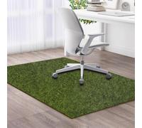 Highdi Tapis Chaise de Bureau, Tapis Chaise Gaming Antidérapant Facile à Nettoyer, Dessous TPE, Protection de Sols Durs, Bois de Sol, Carrelage pour Bureau (Vert Mousse,80x120cm)