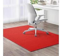 Highdi Tapis Chaise de Bureau, Tapis Chaise Gaming Antidérapant Facile à Nettoyer Dessous TPE, Protection de Sols Durs, Bois de Sol, Carrelage pour Bureau (Rouge,80x120cm)