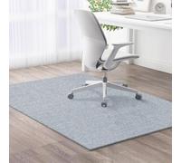 Highdi Tapis Chaise de Bureau, Tapis Chaise Gaming Antidérapant Facile à Nettoyer Dessous TPE, Protection de Sols Durs, Bois de Sol, Carrelage pour Bureau (Gris Clair,90x90cm)