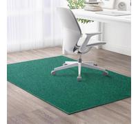 Highdi Tapis Chaise de Bureau, Tapis Chaise Gaming Antidérapant Facile à Nettoyer Dessous TPE, Protection de Sols Durs, Bois de Sol, Carrelage pour Bureau (100x120cm,Vert foncé)
