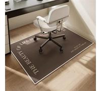 Highdi Tapis Chaise de Bureau, Tapis Chaise Gaming Antidérapant Facile à Nettoyer, Élégant Protection de Sols Durs, Bois de Sol, Carrelage pour Bureau Salle de Jeux (Café,100x120cm)