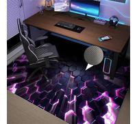 Highdi Tapis Chaise de Bureau, Tapis Chaise Gaming Antidérapant Facile à Nettoyer, Mode Style Jeux Protection de Sols Durs, Bois de Sol, Carrelage pour Bureau Salle de Jeux (Rose,100x120cm)