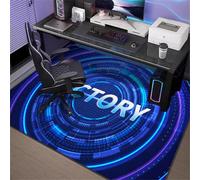 Highdi Tapis Chaise de Bureau, Tapis Chaise Gaming Antidérapant Facile à Nettoyer, Style Technologie Protection de Sols Durs, Bois de Sol, Carrelage pour Salle de Jeux (Victoire,80X160cm)