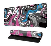 Highdi Tapis de Souris Grand, Desk Mat Impression de 3D Tapis de Souris Gaming avec Caoutchouc Antidérapant Tapis de Souris de Jeu Extended Tapis de Clavier PC Office (300*700*2mm,teinture à nouer 5)