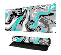 Highdi Tapis de Souris Grand, Desk Mat Impression de 3D Tapis de Souris Gaming avec Caoutchouc Antidérapant Tapis de Souris de Jeu Extended Tapis de Clavier PC Office (400*900*2mm,teinture à nouer 7)
