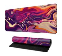 Highdi Tapis de Souris Grand, Desk Mat Impression de 3D Tapis de Souris Gaming avec Caoutchouc Antidérapant Tapis de Souris de Jeu Extended Tapis de Clavier PC Office (300*800*3mm,teinture à nouer 6)