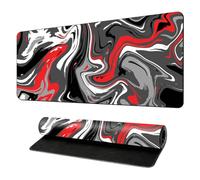 Highdi Tapis de Souris Grand, Desk Mat Impression de 3D Tapis de Souris Gaming avec Caoutchouc Antidérapant Tapis de Souris de Jeu Extended Tapis de Clavier PC Office (400*900*4mm,teinture à nouer 9)