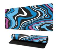 Highdi Tapis de Souris Grand, Desk Mat Impression de 3D Tapis de Souris Gaming avec Caoutchouc Antidérapant Tapis de Souris de Jeu Extended Tapis de Clavier PC Office (400*900*2mm,teinture à nouer 1)