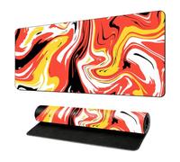 Highdi Tapis de Souris Grand, Desk Mat Impression de 3D Tapis de Souris Gaming avec Caoutchouc Antidérapant Tapis de Souris de Jeu Extended Tapis de Clavier PC Office (300*600*4mm,teinture à nouer 9)