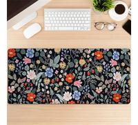 Highdi Tapis de Souris Grand, Desk Mat Modèle 3D Tapis de Souris Gaming avec Caoutchouc Antidérapant Tapis de Souris de Jeu Extended Tapis de Clavier PC Office (400 * 900 * 2MM,Fleur)