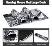 Highdi Tapis de Souris Grand XXL/XL 3D Puzzle Tapis de Souris Gamer Tapis de Souris Gaming avec Caoutchouc Antidérapant Tapis de Souris de Jeu Extended Tapis de Clavier (500x1000x3mm,Gris)
