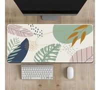 Highdi Tapis de Souris Grand XXL/XL Tapis de Souris Gamer Tapis de Souris Gaming avec Caoutchouc Antidérapant Tapis de Souris de Jeu Extended Tapis de Clavier, 3D Plante (300x700x3mm,Feuilles Vert)