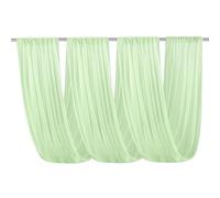 Highdi Tenture Mariage Plafond, Rideaux de Plafond Mousseline de Soie Tenture Mariage Semi Voile pour Arche de Mariage, Fête Prénatale (Vert Sauge,73x1000CM)