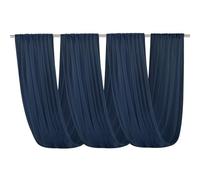 Highdi Tenture Mariage Plafond, Rideaux de Plafond Mousseline de Soie Tenture Mariage Semi Voile pour Arche de Mariage, Fête Prénatale (150 * 600cm,Bleu Marine)
