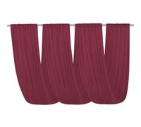 Highdi Tenture Mariage Plafond, Rideaux de Plafond Mousseline de Soie Tenture Mariage Semi Voile pour Arche de Mariage, Fête Prénatale (Bourgogne,73x1000CM)