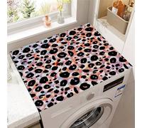 Highdi Textures Animales Housse de Protection pour Machine à Laver Top,Coussin de Machine à Laver Antidérapant Housse de Machine à Laver pour Machine à Laver Ou Sèche-Linge (Noir,30x40cm)