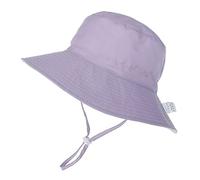 Highdi Unisexe Chapeau Bob Bébé Fille Garçon Chapeau de Soleil, Réglable Large Bord Chapeaux de Pêcheur avec Corde Réglage Protection Solaire Pliable Casquette de Plage Été (S(46-50cm),Lavande)