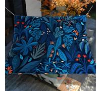 Highdi Voile d'ombrage Imperméable,Toile Ombrage Exterieur Protection UV,Voile d'Ombrage Rectangulaire Floral Tropical d'été,Auvent de Terrasse Balcon Store avec Accessoires (Jungle,2,0x2,0m)