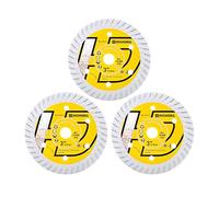 HIGHDRIL 75mm Disque Diamant - 3 pièces 75mm x 10mm Lames de Scie Circulaire pour Céramique, Porcelaine dure, Carreaux émaillés, Marbre pour Bosch GWS 10.8-76 (Lame Turbo)
