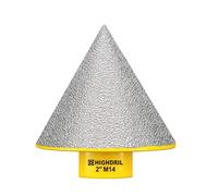 HIGHDRIL Coupe-doigts Diamantés - 50 mm Mèche à Chanfrein Diamantée Filetage M14, pour agrandir et Découper les Trous Existants Dans la Porcelaine, la Céramique, le Marbre et le Granit
