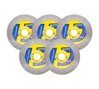 HIGHDRIL Disque Diamant Carrelage 125mm - 5pcs Utilisation Double Face Disque de Coupe et Meulage pour Céramique Carrelage Porcelaine Marbre Pierre Artificielle Granit