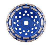 HIGHDRIL Disque Diamant Meuleuse 180mm - Double Rangée Meule pour Ponçage et Polissage du Béton Maçonnerie Granit Marbre Pierre Naturelle