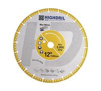 HIGHDRIL Disque Diamant pour Métal - 300mm Universal Vacuum Brazed Disques à Tronçonner pour Barres D'armature Feuilles Métal Fer à Angle Acier Inoxydable Béton Granit Marbre