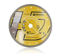 HIGHDRIL Disque Diamant Super Mince 230mm Turbo Lame Diamantée à Tronçonner pour Porcelaine Céramique Tuile Granit