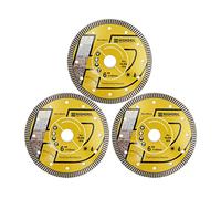 HIGHDRIL Disque Diamant Super Mince 3pcs 150mm Turbo Lame Diamantée à Tronçonner pour Porcelaine Céramique Tuile Granit