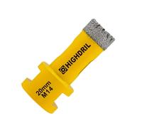 HIGHDRIL Foret Diamanté - 20MM M14 Scie Cloche Diamantée pour Porcelaine Carrelage Céramique Marbre Granit Quartz Pierre Maçonnerie Trépan Diamant Foret