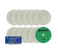 HIGHDRIL Lot de 12 tampons de polissage diamant 125 mm #800 pour ponçage granit marbre utilisé sur meuleuse ou polisseuse