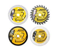 HIGHDRIL Lot de 4 lames de scie circulaire 75 mm x Arbor 10 mm - Disque à tronçonner diamant/HSS/TCT pour couper le métal tendre, le cuivre, l'aluminium, le granit, le carrelage, le plastique, le bois