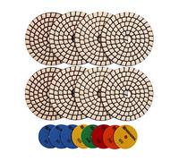 HIGHDRIL Lot de 8 disques de polissage diamantés secs (#50 x 3/100 x 2/200/400/800) pour ponceuse de sol ou polisseuse en granit, pierre, marbre, diamètre : 100 mm