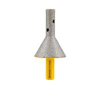 HIGHDRIL Mèche biseautée diamantée à chanfreiner pour trou de 10 à 35 mm pour agrandir le trou dans la porcelaine, céramique, carrelage, granit, marbre, quartz