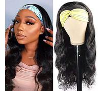 higher Perruque de cheveux humains ondulés de 35,6 cm, sans colle, sans dentelle frontale, perruque brésilienne vierge, perruque pour femme noire, densité de 150 %, couleur naturelle
