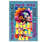 HighHeelArt (Wandkalender 2026 DIN A2 hoch), CALVENDO Monatskalender: High Heels in floraler Umgebung - KI-Kunst für Schuhliebhaber.