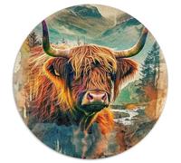 Highland chattle 1000 Pièces Puzzle pour Adultes Jeu Stimulant Divertissement Apaisant Cultiver l'esprit D'équipe Cadeaux pour Adultes 1000pcs (67.5x67.5cm)