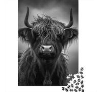 Highland Cow Animal Cornes 1000pcs Mini Puzzle pour Famille Cadeau