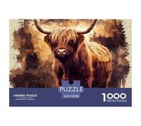 Highland Cow Art_1 Carton De Haute Qualité Bords Lisses, Excellente Activité D’intérieur pour Le Jeu Seul Et Les Liens Familiaux 52x38cm/1000pcs