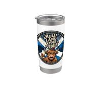 Highland Cow Auld Lang Syne Vibes Gobelet isotherme en acier inoxydable double paroi