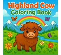 Highland Cow Coloring Book: 50 Beautiful Scottish Cows to Color - For Cow Lovers, Kids