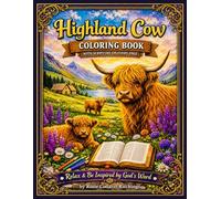 Highland Cow: Coloring Book With Scripture On Every Page
