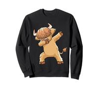 Highland Cow Dabbing Dance Cute Poilu Scottish Bovins Sweatshirt