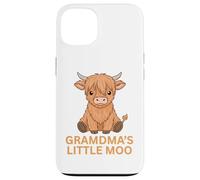 Highland Cow Grandma's Little MOO Cowgirl écossaise Amusante Coque pour iPhone 13