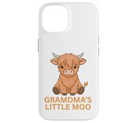 Highland Cow Grandma's Little MOO Cowgirl écossaise Amusante Coque pour iPhone 14